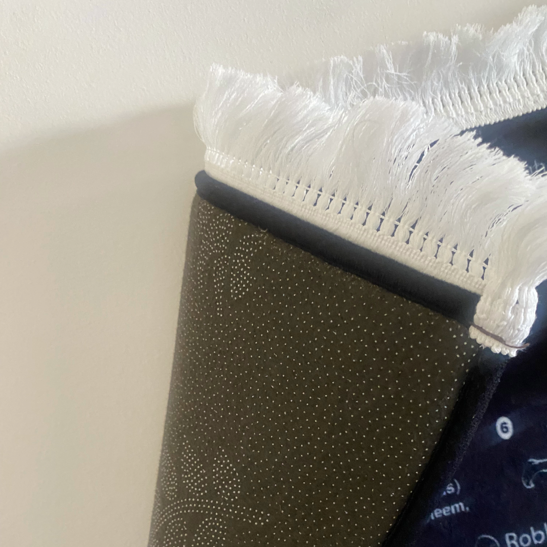 Tapis de prière rembourré avec phonétique étape par étape pour la Salat