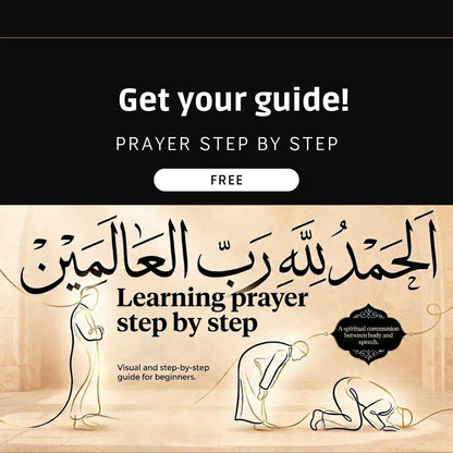 Tapis de prière rembourré avec phonétique étape par étape pour la Salat